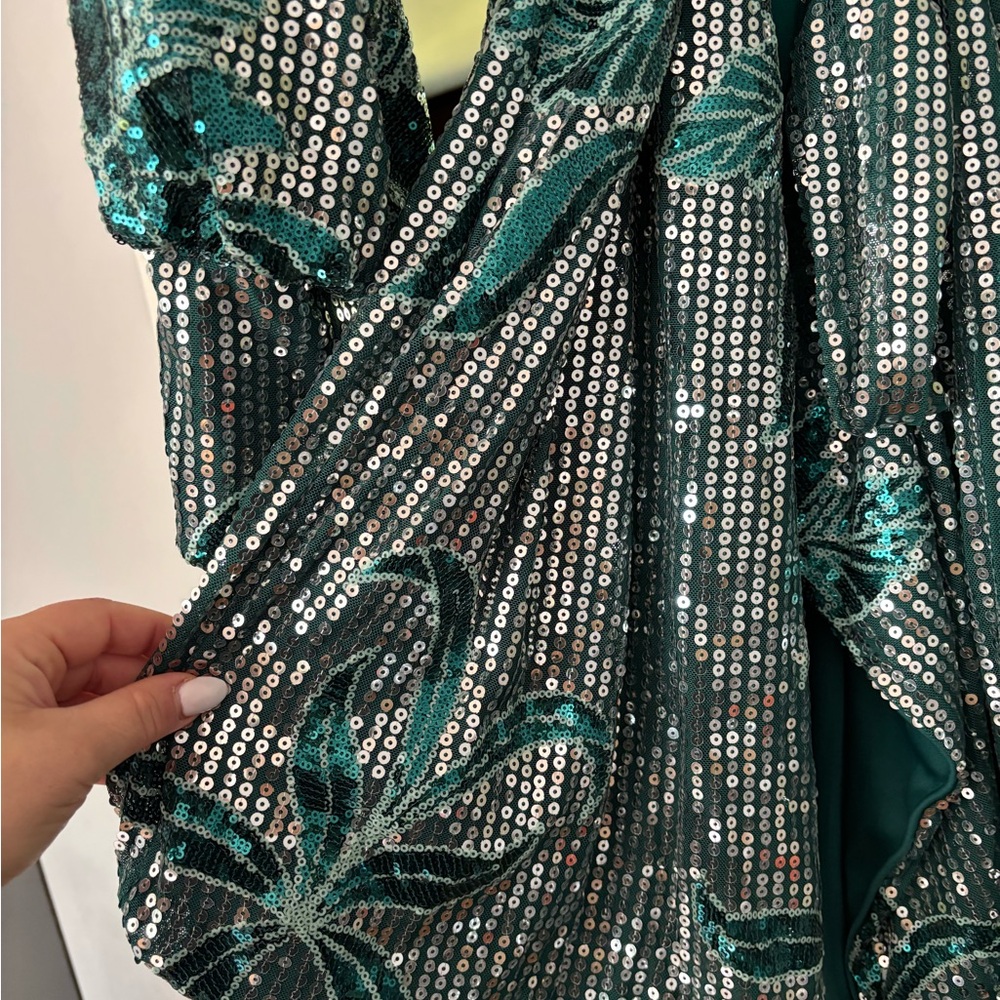 SEQUIN FLORAL DRESS